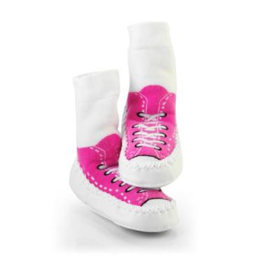 Imagem de Mocc Ons Meias para crianças e bebês estilo mocassim – Tênis, Fúcsia, 12-18 Month