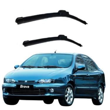 Imagem de TIGER AUTO KIT PALHETAS DE PARABRISA EM SILICONE PREMIUM, COMPATÍVEL FIAT BRAVA 1999 A 2003, INSTALAÇÃO FÁCIL E LIMPEZA EFICIENTE