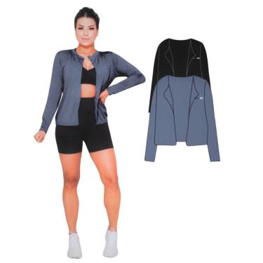 Imagem de Kit 2 Casacos Camisas Sem zíper com Proteção UV Feminino-Feminino