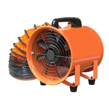 Imagem de HYZHANHONG Ventilador de alta velocidade de 1500 W, ventilador portátil de baixo ruído, extrator de fumaça para exaustão e ventilação (ventilador de 16 pol. + mangueira de 10 m)