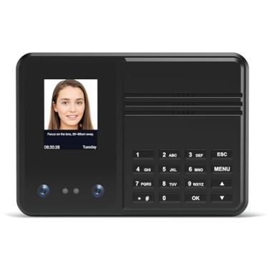 Imagem de BISOFICE Relógio de ponto de reconhecimento facial com senha de impressão facial para funcionários controle de acesso à máquina suporte sistema multilíngue porta USB dispositivo de gerenciamento de