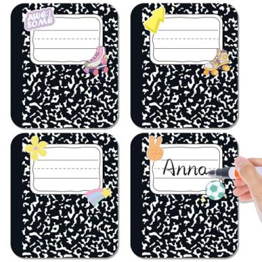 Imagem de Starboling 36 etiquetas de nome, 15,2 x 17,8 cm placas de identificação adesivas para mesa caderno de composição para sala de aula, jardim de infância, pré-escola suprimentos para professores