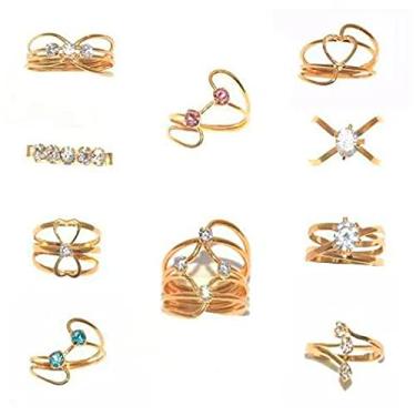 Imagem de Kit 15 Anéis Folheado A Ouro 18k Para Revenda