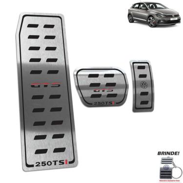 Imagem de Descanso + Pedaleira Gravação em Preto Polo GTS 250 TSI