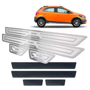Imagem de Soleiras + Vinil Chevrolet Onix Activ 2017/2019 Prata