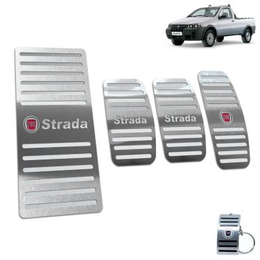Imagem de Descanso de Pé Pedaleira Fiat Strada 2000 A 2008 Aço Inox