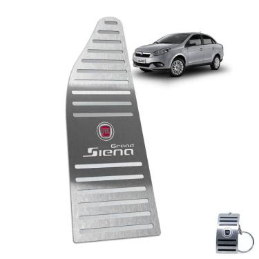 Imagem de Descanso De Pé Aço Inox Fiat Grand Siena 2013 A 2020 Prata