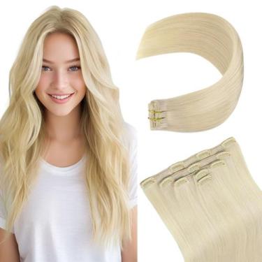 Imagem de Extensões de cabelo Clip In MEI YUAN LIN Real Human Hair 18 polegadas