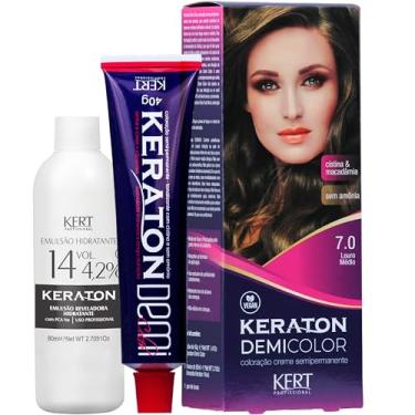 Imagem de Keraton, Coloração, Demi Color, 40 g + 80ml, Nº 7.0 Louro Médio