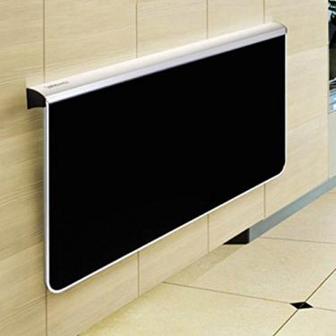Imagem de LXB Mesa de computador para casa montada na parede - mesa de parede de madeira maciça, mesa de jantar dobrável, mesa de computador, mesa de aprendizagem, mesa de escrita doméstica/preta/80 × 58 cm