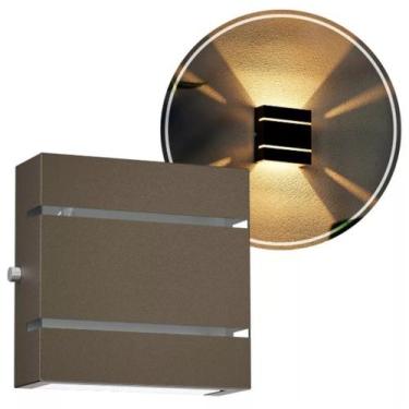 Imagem de Kit 6 Arandelas Alumínio 2 Focos 2 Frisos Muro Parede Mf103 - Mega For