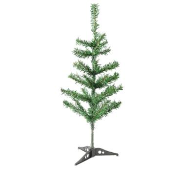 Imagem de Árvore de Natal de mesa de 60 cm com tripé preto, árvore verde de 60 cm para ocasiões de celebração em casa na varanda (B02)