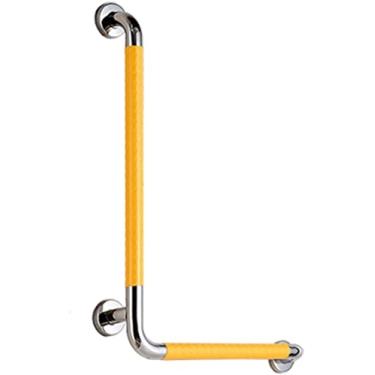 Imagem de QLDFX Barra de apoio para banheiro, barra de apoio antiderrapante, corrimão de banheiro, chuveiro, pegada segura, alça L, barra de equilíbrio de banheira, trilho de mão de vaso sanitário 60 * 35 cm