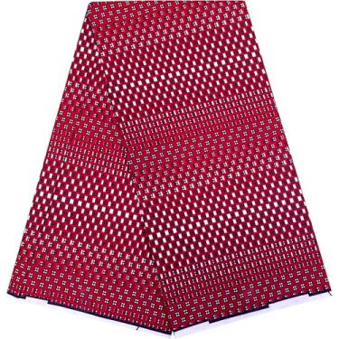 Imagem de HongyuAmy Tecido africano Ankara Print Kente 1 jarda cera africana (A17)