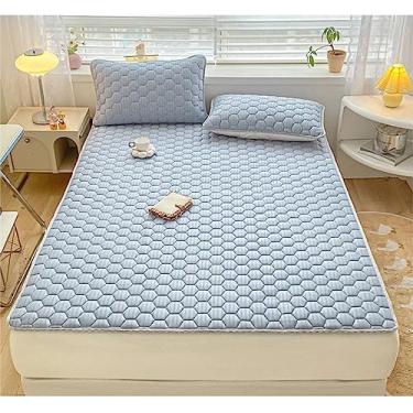 Imagem de Almofada de colchão refrescante, semi-dupla, leve, absorvente de suor, 150 * 200 cm, lavável, almofada de colchão refrescante, almofada de colchão, cor 6, almofada, almofada de cama, solteiro, capa de