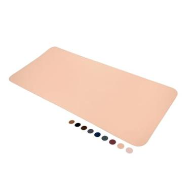 Imagem de Mouse Pad Grande de Couro Ecológico para Mesa, 90x40cm, Base Antiderrapante (90x40 - Nude)