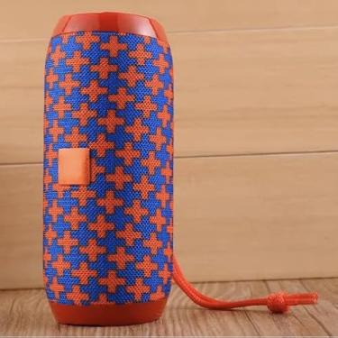 Imagem de Caixa de Som Portátil Bluetooth, Rádio FM, Entrada USB, Bateria Recarregável, Design Compacto (Vermelha + Azul)