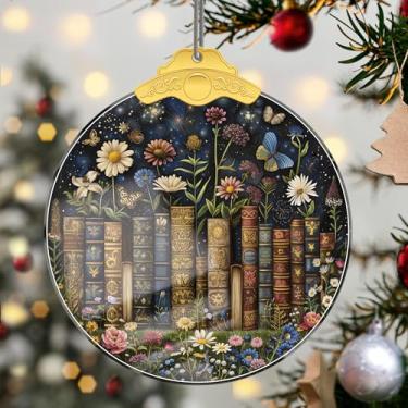 Imagem de Enfeites de Natal, livro de cristal, enfeites de árvore de Natal feitos à mão, decoração de carro e casa - presentes de Natal, decoração de artesanato em acrílico, ideias de troca de presentes para