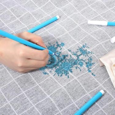 Imagem de Materiais de costura, 1 caneta marcador de costura de tecido lavável, azul