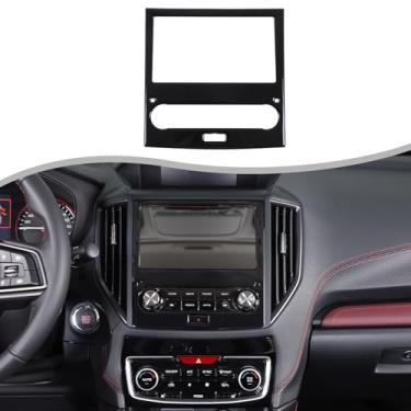 Imagem de Aotumcer Capa de painel de navegação para consoles centrais de carro para acessórios Subaru Forester 2024, moldura de acabamento de tela GPS para cabine decalques de carbono macio, capa do painel de