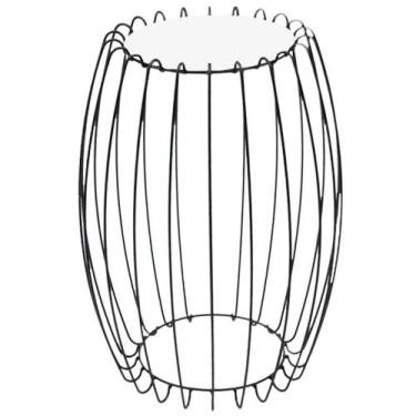 Imagem de Mesa Apoio Lateral 43 Cm Tampo Vidro Branco Base Metal Preto Nacc Bran