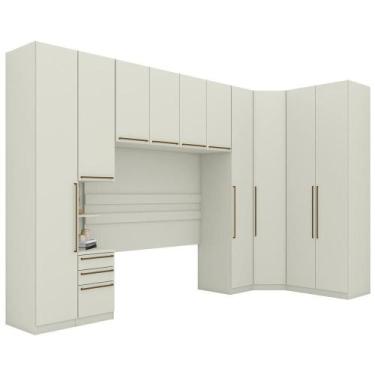 Imagem de Quarto Casal Modulado 10 Portas Cm Seletto Henn Areia - MÓVEIS HENN