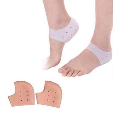 Imagem de Tornozeleira Hidratante Esporão Meia Protetora De Calcanhar Gel Silicone