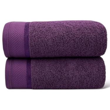 Imagem de Kit 2 Toalhas de Banho Grandes e Macias 100% Algodão 72x150cm Alta Absorção e Conforto – Toalhas Premium (Vinho 2un)