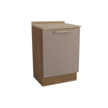 Imagem de Balcão Cozinha P- Cooktop C- Tampo Botanic M629 C- 1 Porta 60cm Nogueira-fendi-nogueira - Kappesberg