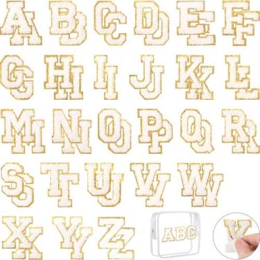 Imagem de Adesivos autoadesivos brancos de chenille FOGWOWO 52 unidades