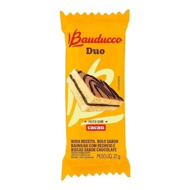 Imagem de Bolinho Bauducco Duo Chocolate 27g - Embalagem com 15 Unidades