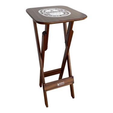 Imagem de Mesa Bistrô Dobrável Madeira Personalizada Hei Imbuia - Cor: Marrom
