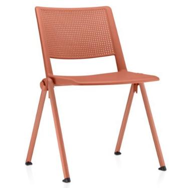 Imagem de Cadeira Empilhável Fixa Lift F02 Base Aço Laranja - Lyam Decor