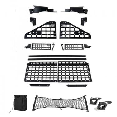 Imagem de CTH Para Toyota RAV4 2019-2024 Painel Molle para Modificação de porta-malas traseiro Sistema de painel de armazenamento Organizadores de porta-malas Kit de caixas de armazenamento (prateleira completa