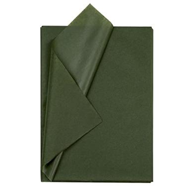 Imagem de RUSPEPA Papel de seda para embrulho de presente – Papel de seda verde escuro para embrulho de presente, artesanato artístico, faça você mesmo, bolsas de pacote, aniversário, casamento e mais – 49,5 x 70 cm – 25 folhas