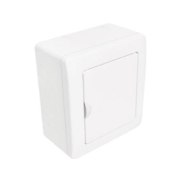 Imagem de Quadro De Distribuição De Sobrepor Para 3 Disjuntores Nema Ou 4 Din - Porta Branca Reversível