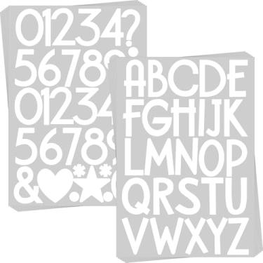 Imagem de 360 peças, adesivos de letras, 12 folhas, adesivos do alfabeto, vinil branco, pequenos números de caixa de correio, autoadesivos, adesivos, para garrafa de água, álbuns, copos, artesanato, placa, sala