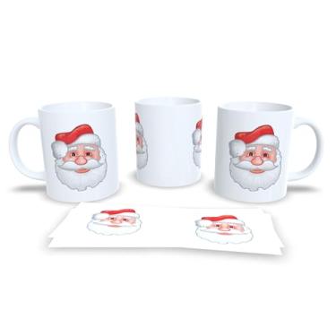 Imagem de Caneca Natalinas com Desenhos de Árvore de Natal, Papai Noel e Rena, Porcelana Branca, Decoração Festiva (19)