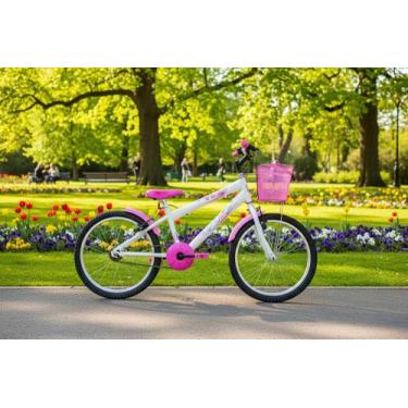 Imagem de Bicicleta Infantil Menina Aro 20 com acessórios - VTC BIKES