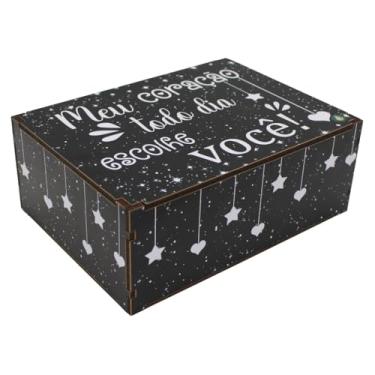 Imagem de Caixa Organizadora Presente para Dia dos Namorados – Decoração Casa MDF Premium 23x17x9 (Meu Coração)