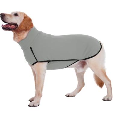 Imagem de ROZKITCH Casaco de inverno para cães, pulôver macio, para animais de estimação, à prova de vento, quente, frio, colete aconchegante, roupas para caminhadas, viagens, sono, cinza, 4GG
