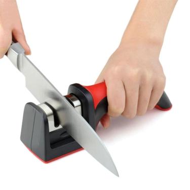 Imagem de Amolador De Facas 3 Opções Tesouras Lâminas Afiar Inox