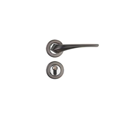 Imagem de Fechaduras de porta interior de madeira maciça fechadura silenciosa (cinza)