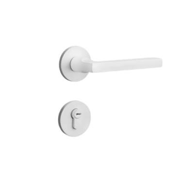 Imagem de Fechadura silenciosa para porta de quarto branca (estilo D)