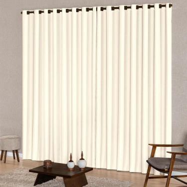 Imagem de Cortina Para Janela 2,00M X 1,70M Tecido Oxford Palha - Mercado Bordad