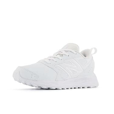 Imagem de New Balance Tênis de corrida unissex infantil Fresh Foam 650 V1 com cadarço, Branco/Branco, 7 Wide Big Kid