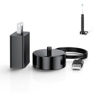 Imagem de Base de carregador de substituição compatível com escova de dentes elétrica recarregável Philips Sonicare 5500 5300 4100 3100 2100 série 1100 HX3681 Escova elétrica USB à prova d'água Cabo de