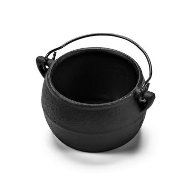 Imagem de Caldeirão Bojudo Miniatura Ferro Panela Mineira 6x5cm 100ml