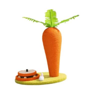 Imagem de Baoblaze Arranhador para gatos grande, brinquedo para gatos, forma de cenoura, vertical, multifuncional, árvore de gato para entretenimento e descanso