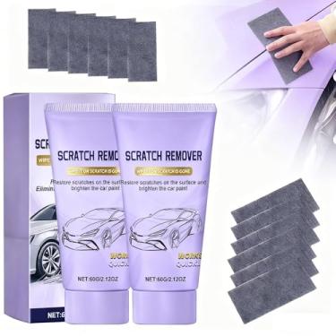 Imagem de Nano Sparkle Cloth Car Scratch Remover Paste for Vehicles, 2025 Upgrade Car Scratch Repair Kit to Erase Car Paint Scratches, Water Spots，Scuff Repair Polishing Wax Kit-2pcs (Purple-502)
